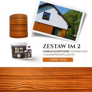 Zestaw Lamele Elastyczne Elewacyjne Ciepły Teak (m²)