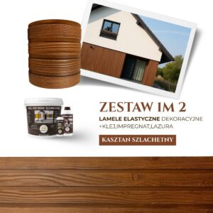 Zestaw Lamele Elastyczne Elewacyjne Kasztan Szlachetny (m²)