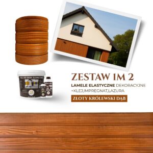 Zestaw Lamele Elastyczne Elewacyjne Złoty Królewski Dąb (m²)