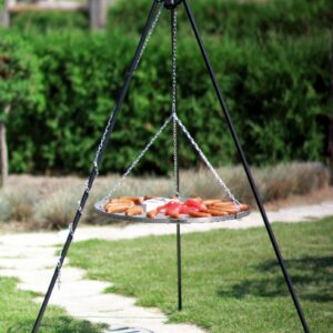 Grill ogrodowy stal nierdzewna na trójnogu 180cm