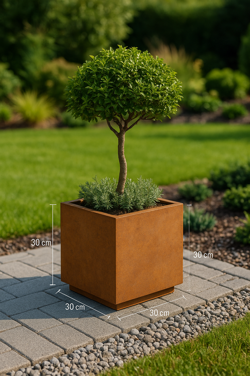 KWADRAT (300x300x300) CORTEN