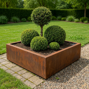 KWADRAT (850x850x340) CORTEN