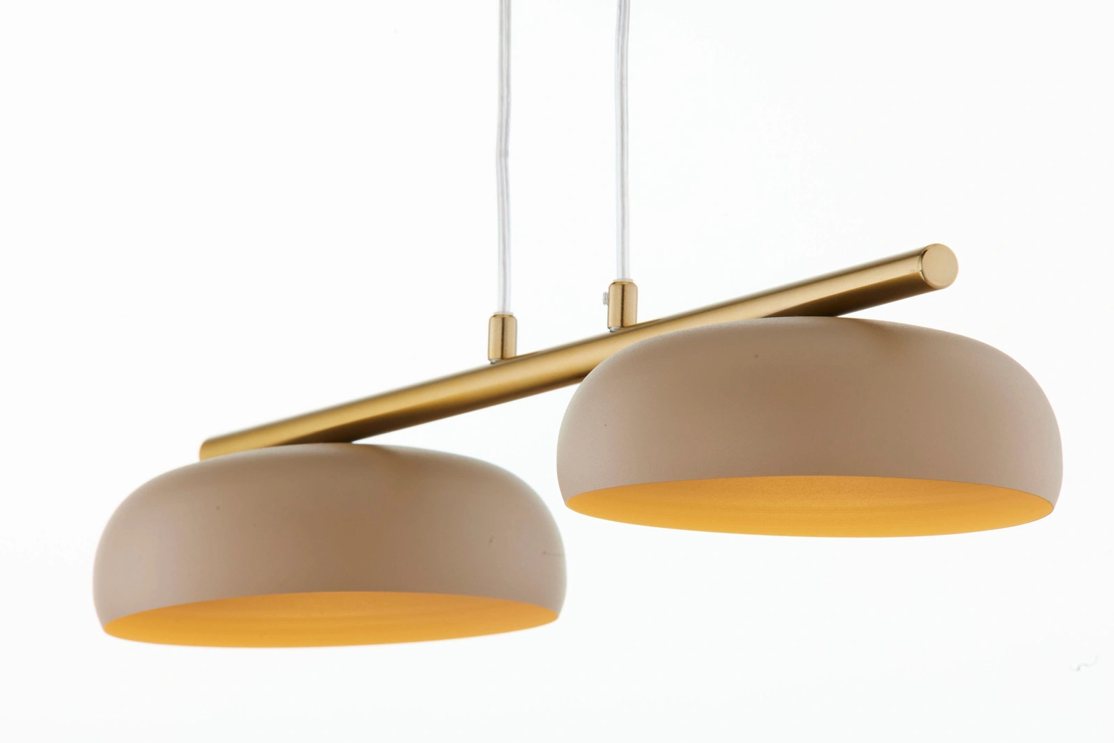 Lampa wisząca OLAF 2 – ciepły beż RAL 1019/złoty szczotkowany - obrazek 4