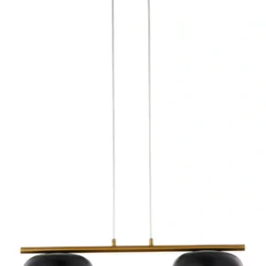Lampa wisząca OLAF 2 – czarny RAL 9005/złoty szczotkowany