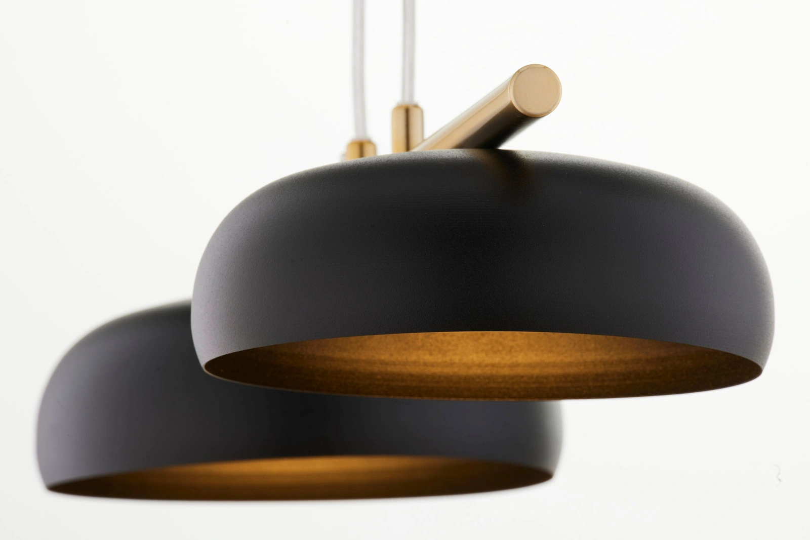 Lampa wisząca OLAF 2 – czarny RAL 9005/złoty szczotkowany - obrazek 4