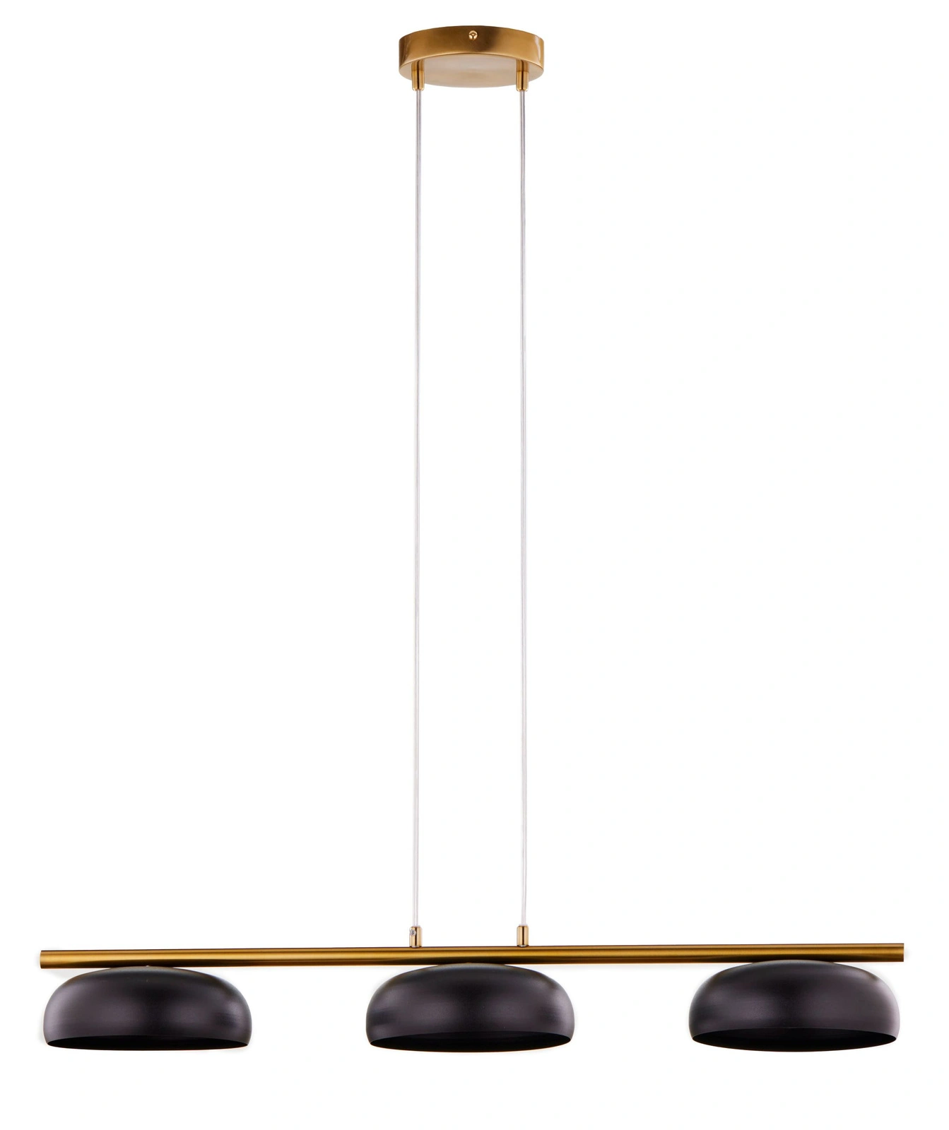 Lampa wisząca OLAF 3 – czarny RAL 9005/złoty szczotkowany