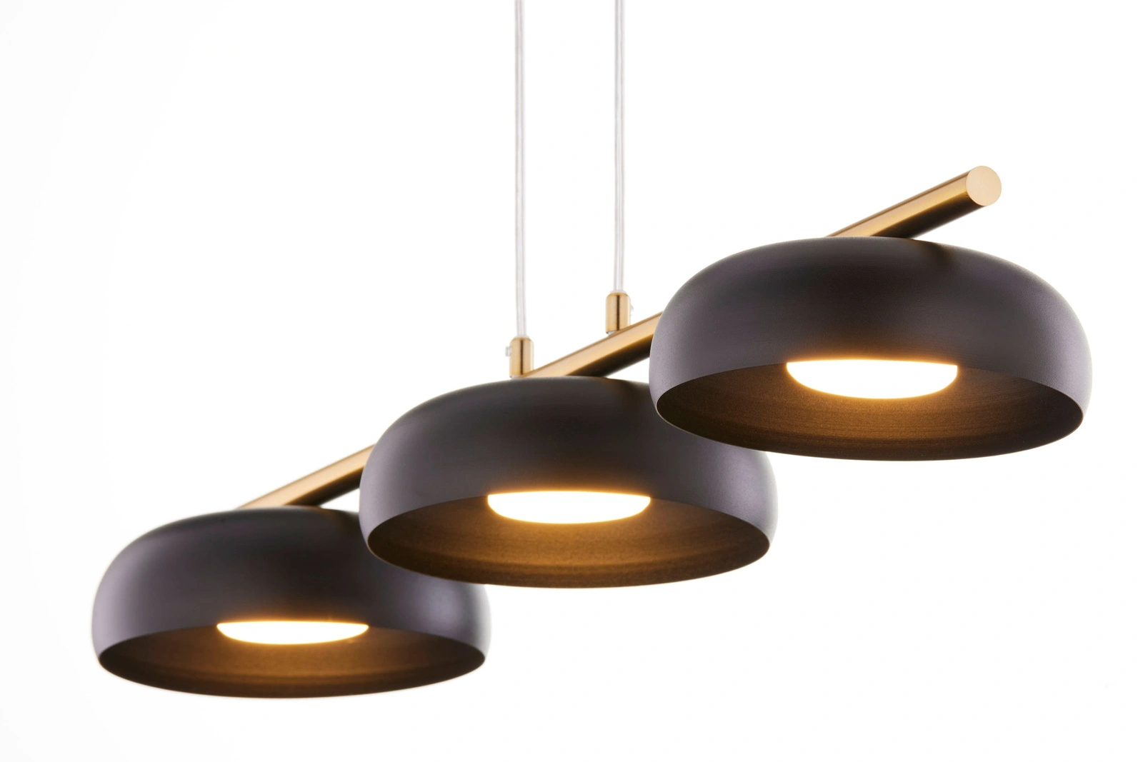 Lampa wisząca OLAF 3 – czarny RAL 9005/złoty szczotkowany - obrazek 2