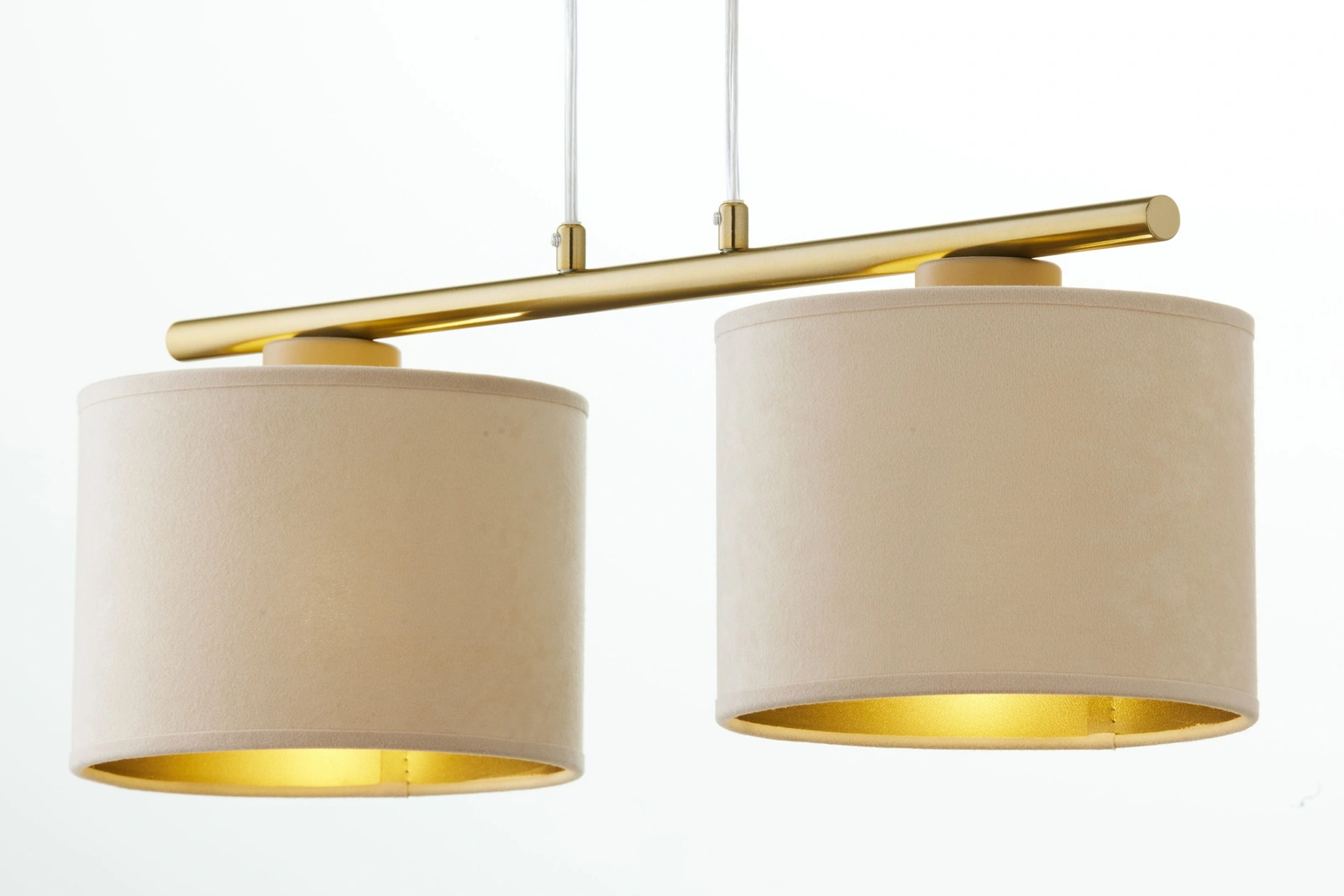 Lampa wisząca ARIEL 2 – ciepły beż RAL 1019/złoty szczotkowany - obrazek 3