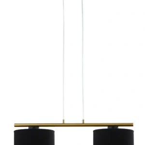 Lampa wisząca ARIEL 2 – czarny RAL 9005/złoty szczotkowany