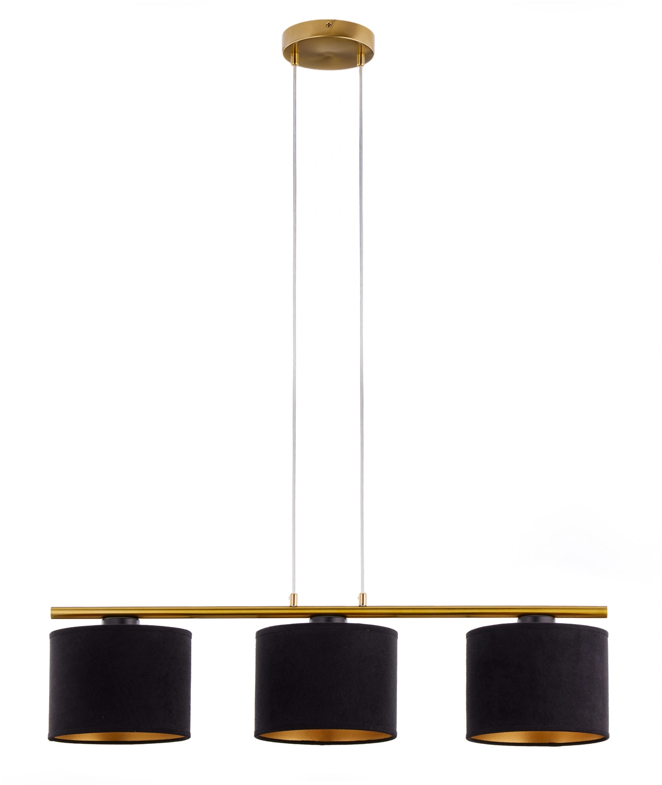 Lampa wisząca ARIEL 3 – czarny RAL 9005/złoty szczotkowany