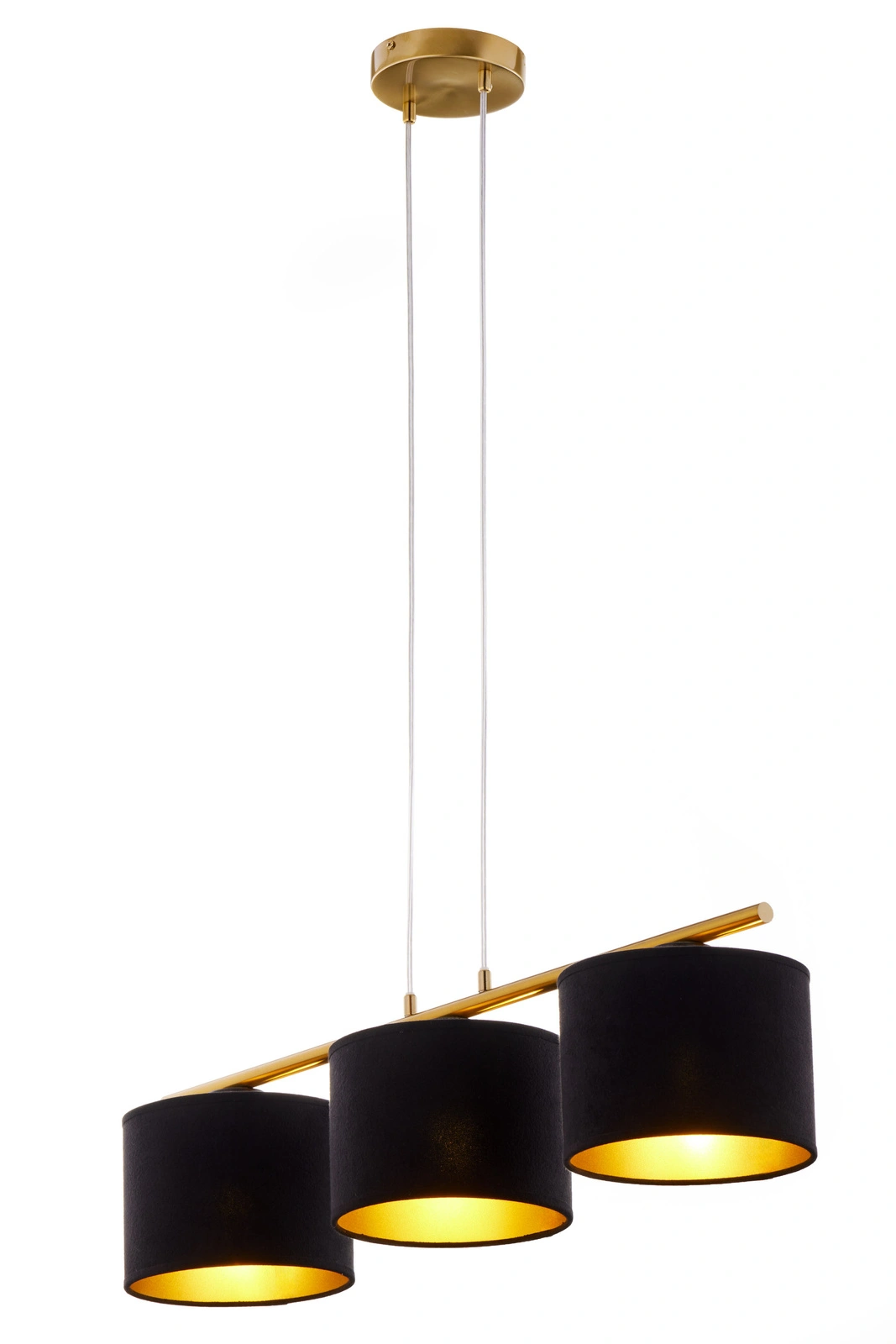 Lampa wisząca ARIEL 3 – czarny RAL 9005/złoty szczotkowany - obrazek 3