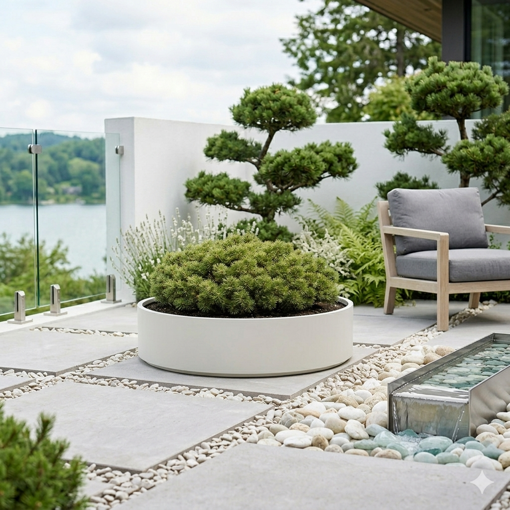 Ø1050x320 ROUND CZARNA/BIAŁA